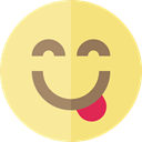 tongue, emoticons, Emoji, feelings, Smileys Khaki icon