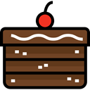 cake, food, Dessert, sweet, Bakery, Food And Restaurant SaddleBrown icon