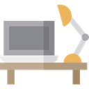 furniture, Furniture And Household, Desktop, Computer, monitor, screen Black icon