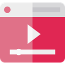 Browser, internet, interface, ui, computing, video player PaleVioletRed icon