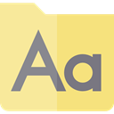 Fonts, Folder, Font, Text, option, style, signs, Files And Folders, Writing Tool, Text Format, Edit Tools, Shapes And Symbols Khaki icon