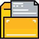 documents, record, Business, Folder, File, Files And Folders Orange icon