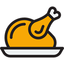 food, thanksgiving, turkey, dinner, chicken, Animals Black icon