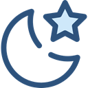 star, Moon, night, nature, landscape DarkSlateBlue icon