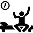 Waking Up, Man, people, person, Bed, morning, Holidays, arms, sitting, wake up, Stretching, Humanpictos Black icon