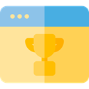 seo, ranking, Seo And Web, Browser, cup, trophy SandyBrown icon