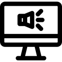 Multimedia, sound, Audio, interface, Multimedia Option, Music And Multimedia, speaker, monitor, screen, volume Black icon