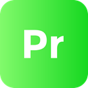 Format, Extension, adobe, premiere pro icon LimeGreen icon