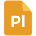 File, Pl, Format, Data, Extension, Basic, type icon Goldenrod icon