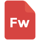adobe, Fireworks, format icon, Extension IndianRed icon