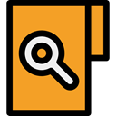 Loupe, Tools And Utensils, Seo And Web, magnifying glass, zoom, detective, search Goldenrod icon