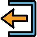 Multimedia, Arrows, Exit, logout, interface, ui, signs, left arrow, Multimedia Option Icon