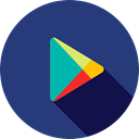 Logo, google, social media, logotype, Brand, Logos, Playstore DarkSlateBlue icon