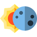 miscellaneous, Moon, sun, weather, Eclipse, space, Astral Icon