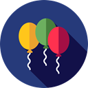 new year, Birthday And Party, birthday, party, balloons, decoration, Celebration MidnightBlue icon