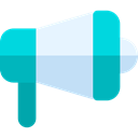 announcement, loudspeaker, shout, bullhorn, protest, Communications, announcer, Megaphones, Commerce And Shopping DarkTurquoise icon