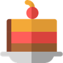 food, Dessert, sweet, Bakery, Piece Of Cake, Food And Restaurant Goldenrod icon