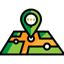 Gps, pin, position, placeholder, map pointer, Map Location, Map Point Black icon