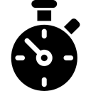 Wait, Tools And Utensils, Time And Date, stopwatch, timer, interface, Chronometer, time Black icon