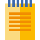 Writing Tool, Edit Tools, Note, Notebook, notepad, interface, writing Orange icon