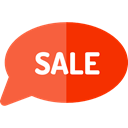 Conversation, Communications, Commerce And Shopping, announcement, sale, Communication, speech bubble, Multimedia, Chat Tomato icon