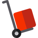 Cart, trolley, Delivery, deliver, items, heavy, Delivery Cart, Loads, Shipping And Delivery Black icon
