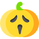 food, fall, Fruit, decoration, spooky, scary, autumn, halloween, pumpkin, horror, Terror Gold icon