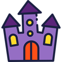 halloween, Fun, spooky, haunted house, Amusement Park MediumPurple icon