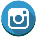 round, social media, Instagram SteelBlue icon