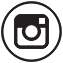 liner, round, social media, Instagram Black icon