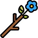Flower, stick, nature, garden, flowers, gardening, Cultures Black icon