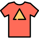 men, fashion, triangle, geometry, clothing Tomato icon