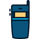 Communication, phones, phone call, telephone, mobile phone, technology Black icon