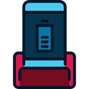 telephone, mobile phone, cellphone, smartphone, technology, phones, Communications, Battery Black icon
