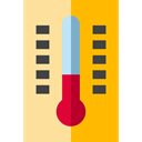 Degrees, Tools And Utensils, thermometer, Mercury, Celsius, Fahrenheit, weather, temperature Orange icon