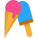 Ice cream, Summertime, Food And Restaurant, food, Dessert, sweet, summer Goldenrod icon