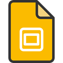 documents, slides, google, Files And Folders Orange icon