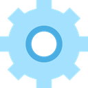 settings, configuration, ui, Gear, cogwheel, Tools And Utensils PaleTurquoise icon