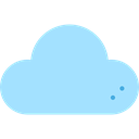 Cloud, weather, Cloudy, ui, sky, Cloud computing PaleTurquoise icon