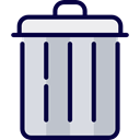 Trash, interface, Basket, Bin, Garbage, Can, ui, Tools And Utensils Silver icon
