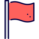 Maps And Flags, Map Location, Map Point, Map Locator, flag, flags, Flag Pole Tomato icon