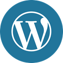 Circle, cms, Wordpress, blog, round icon DarkCyan icon