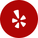 Circle, Yelp, round icon DarkRed icon