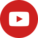 video, Circle, youtube, round icon Firebrick icon