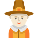 Man, hat, user, pilgrim, Avatar, vintage, Costume, thanksgiving Black icon