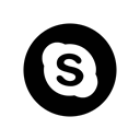 Logo, Skype, social network, function Black icon