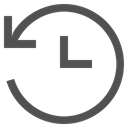 Clock, save, Arrow, backup, refresh, Safe, Data Black icon