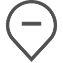 tag, mark, pin, delete, Minus, Hide, geolocation Black icon