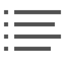 list, Text, line, bullet, menu, Paragraph, Item Black icon