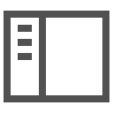 Left, window, interface, sidebar, menu DarkSlateGray icon